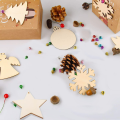 Bombki do malowania drewniane zawieszki x4 + farby DIY