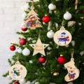 Bombki do malowania drewniane zawieszki x4 + farby DIY