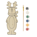 Figurka drewniana świąteczna do malowania 22 cm Renifer