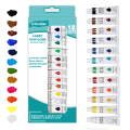 Zestaw malarski Artmaker - Farby akrylowe 12x12 ml + Pędzelki 10 szt. + Paletka