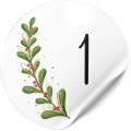 Świąteczne naklejki do stworzenia kalendarza adwentowego DIY 24 szt. #6